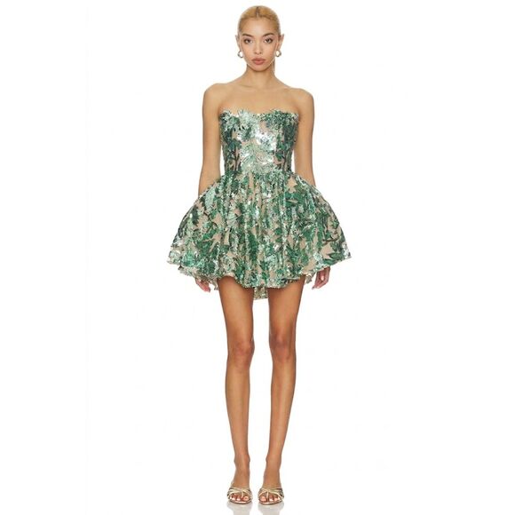 Bronx and Banco Dresses & Skirts - BRONX BANCO Chloe Pailette Teal Strapless Sequin Mini Dress, cocktail | wedding